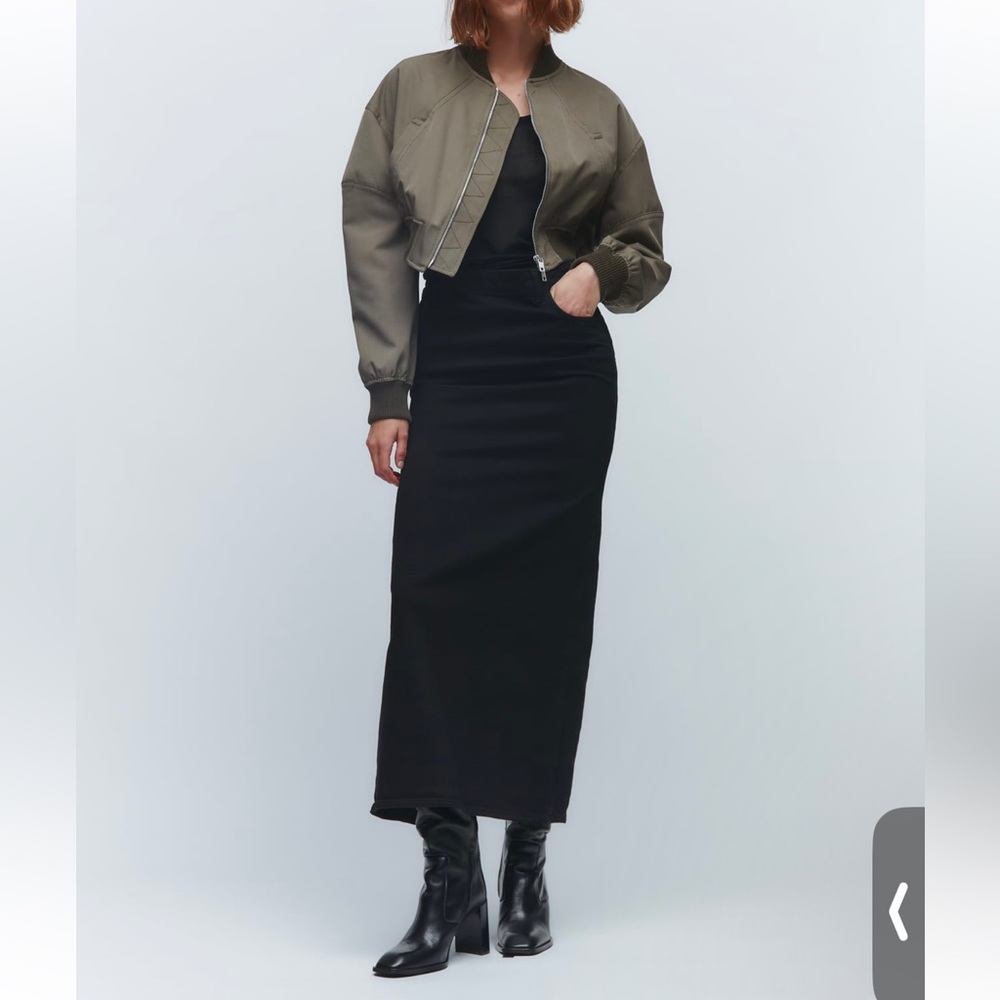 NWT Zara maxi bodycon denim skirt Size XS